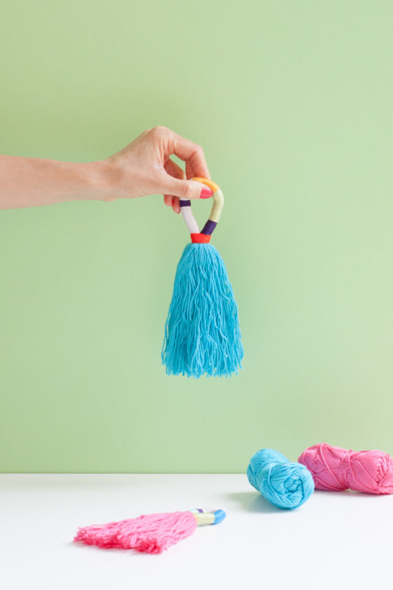 Multicolored Yarn Tassels YES! we made this create