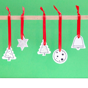 White Clay Christmas Ornaments - DIY - Lovely ornaments made of white modeling clay and decorated with a sharpie. Super simple! - www.yeswemadethis.com