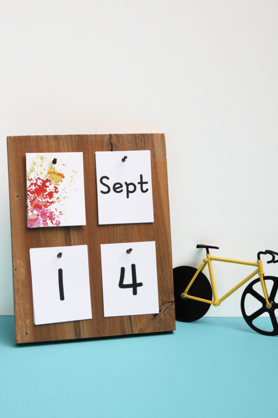 DIY Desk Calendar with a Free Calendar Printable YES! we made this