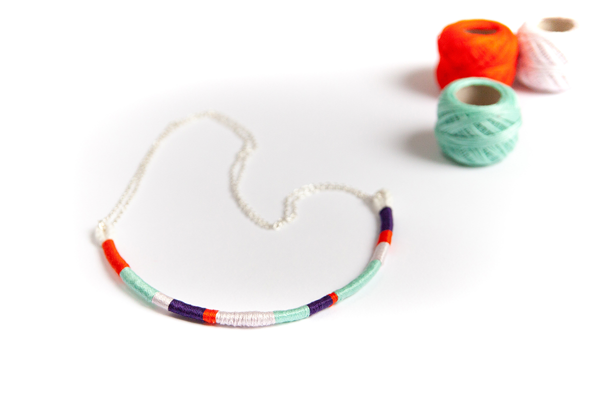 DIY Yarn Necklace - Simple tutorial for an impressive accessory. - www.yeswemadethis.com