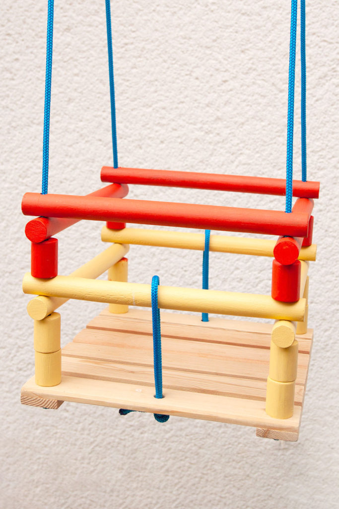 How to make a DIY Wooden Baby Swing - Finished Swing