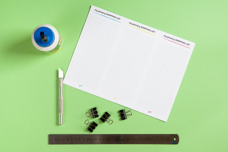 Make Your Own Notepad (+ Free Shopping List Printable)