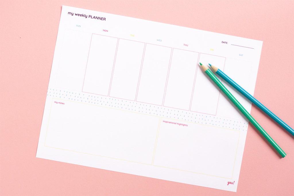 free printable weekly planner yes we made this