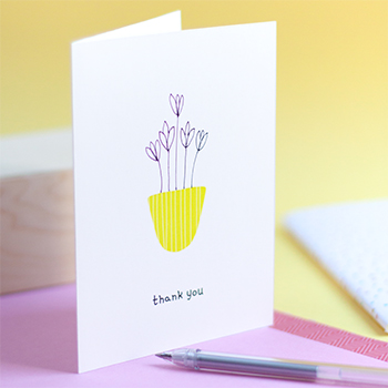 Finsihed thank you card