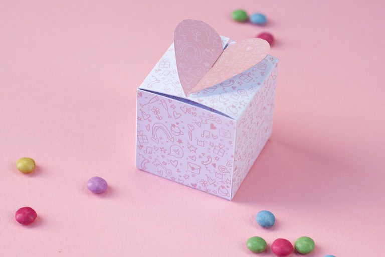 Doodle Pattern Heart Box Template - Yes! We Made This