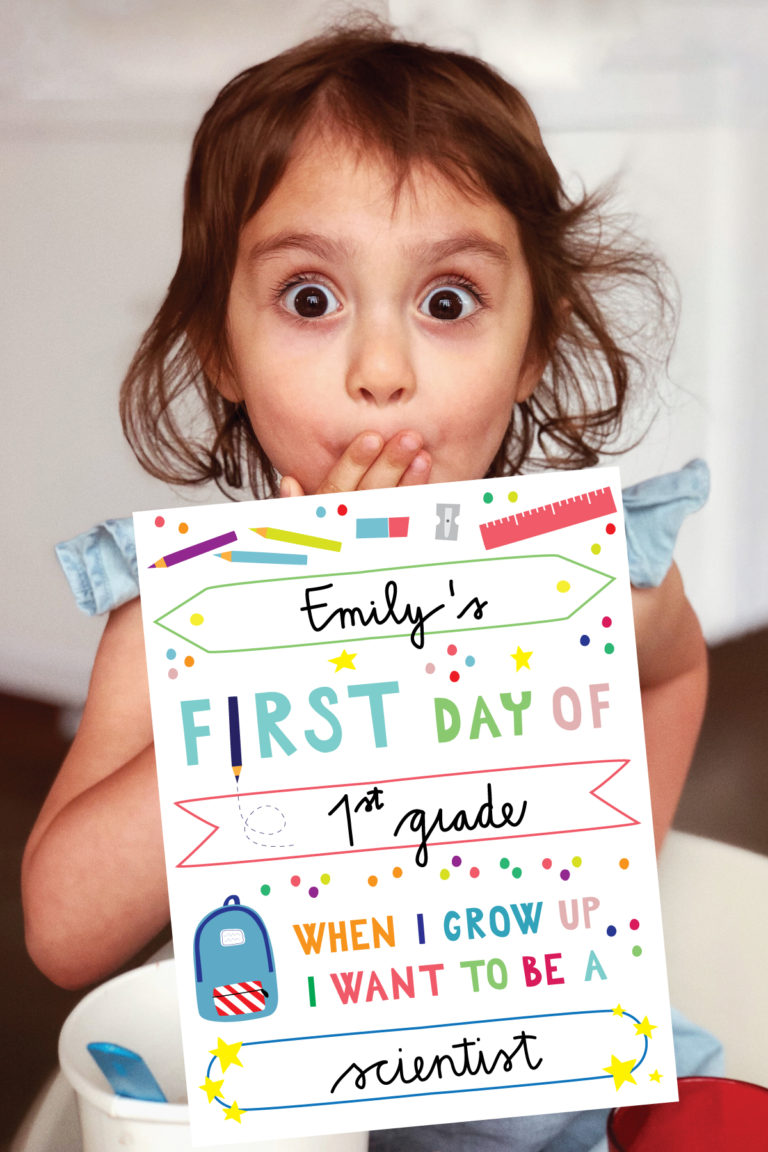 Printable DIY First Day of School Sign YES! we made this