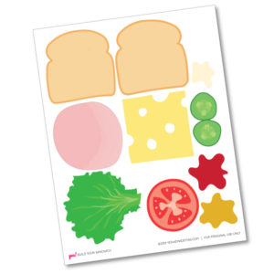 DIY Play Food Sandwich Printable - YES! we made this