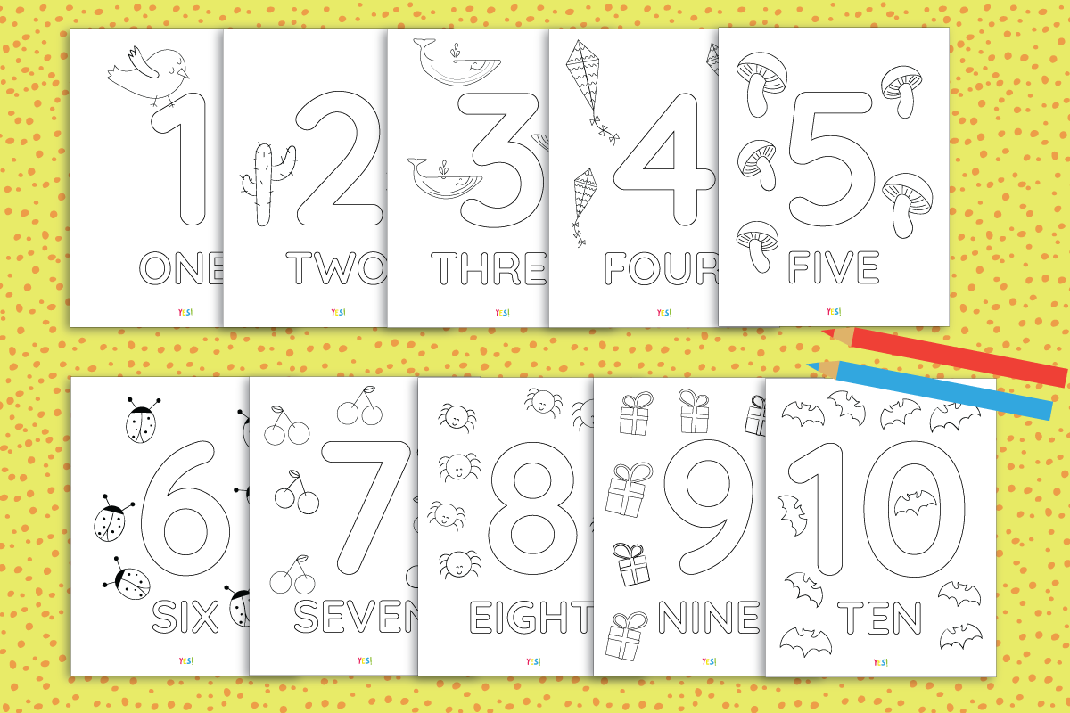 1-10 Printable Numbers Coloring Pages - YES! we made this