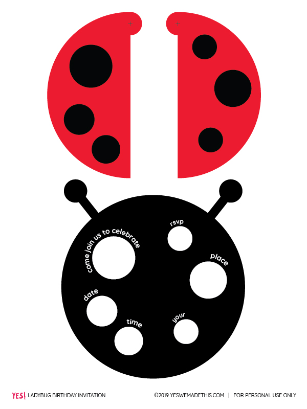 free printable ladybug invitations