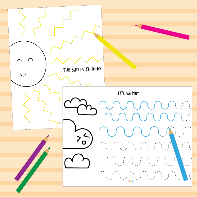 Preschool line tracing worksheets