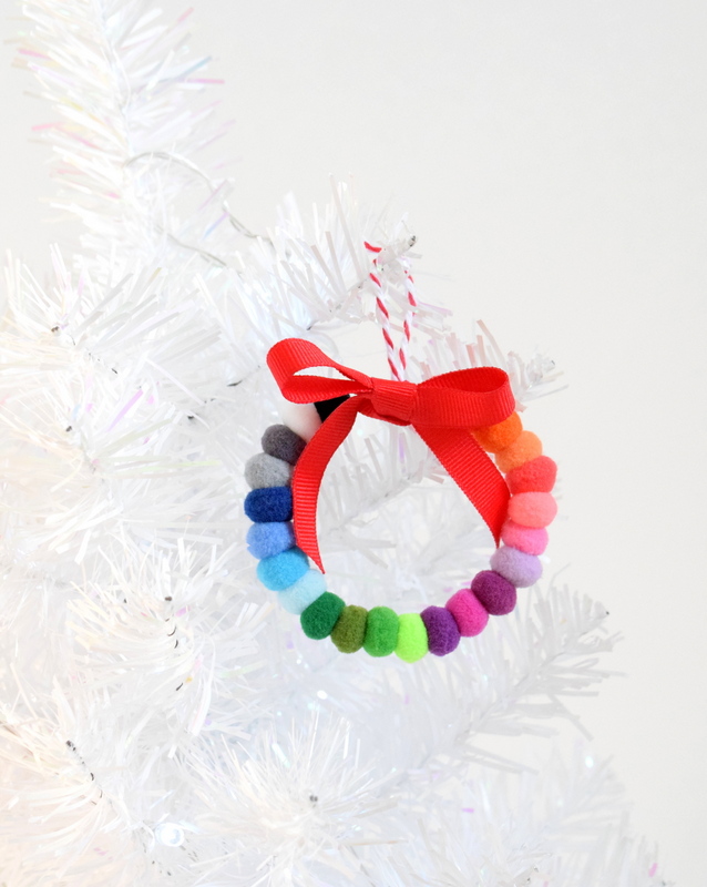 Pompom Hoop Ornaments by Northstory