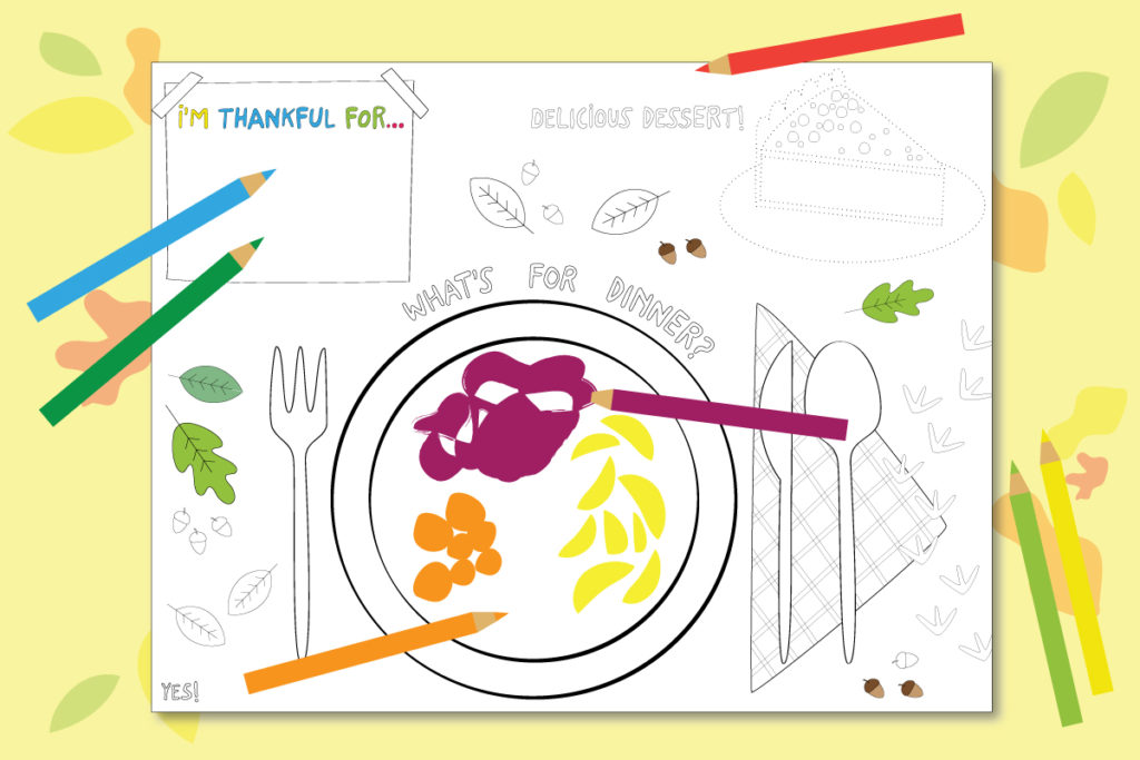 Thanksgiving paper placemats