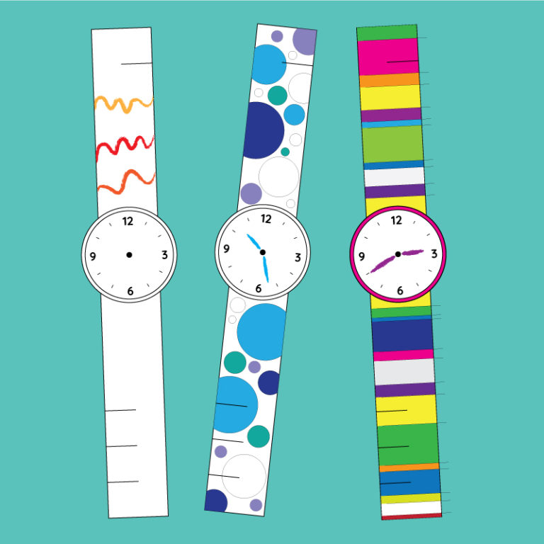 Paper watch to color
