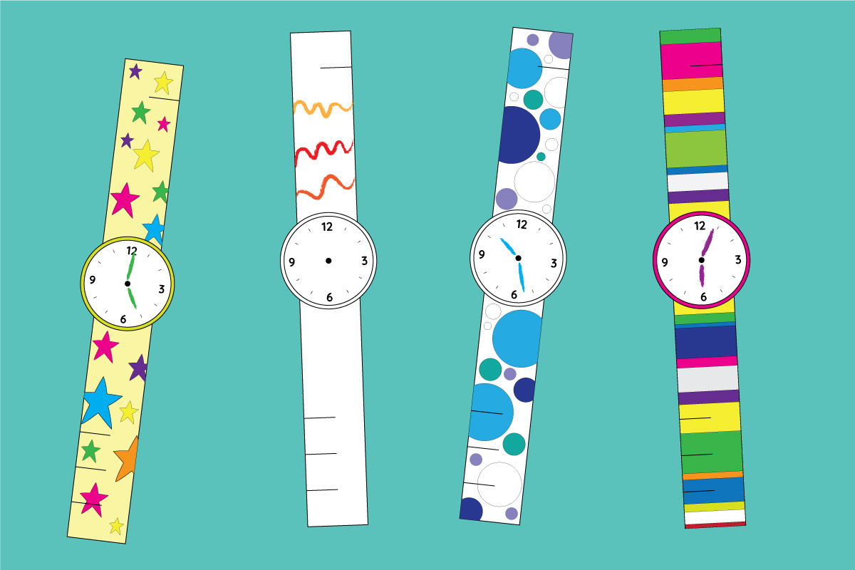 Printable Paper Watch Template for Kids YES! we made this