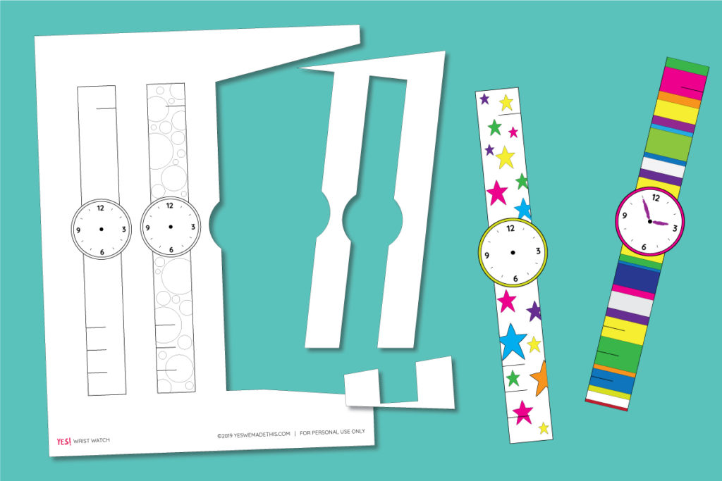Printable Paper Watch Template For Kids YES We Made This