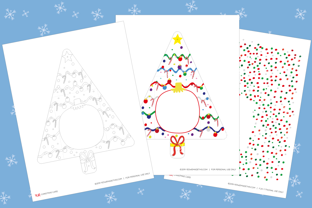 Printable Christmas Card Kids Can Make - YES! we made this