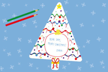 Printable Christmas Card Kids Can Make - YES! we made this