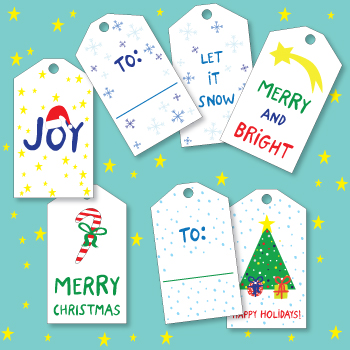 Christmas gift tags to print