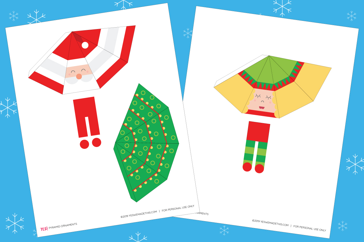 Paper Christmas Ornaments - 3 Adorable Templates - YES! we made this