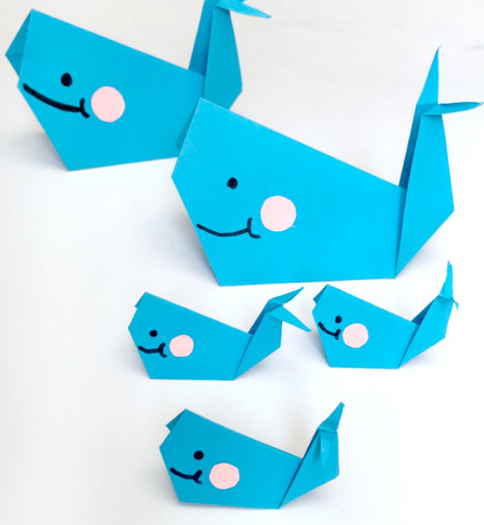 Easy Origami Whale by Red Ted Art