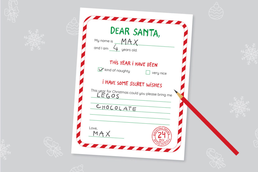 Fill the Gaps Letter to Santa