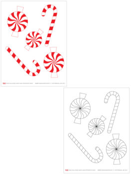 Candy Cane Printable Coloring Page - Yes! We Made This