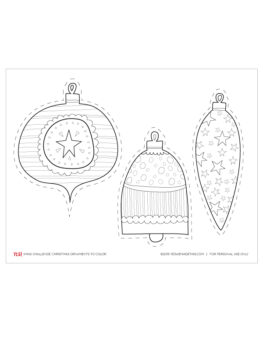 Free Printable Christmas Ornaments to Color - YES! we made this