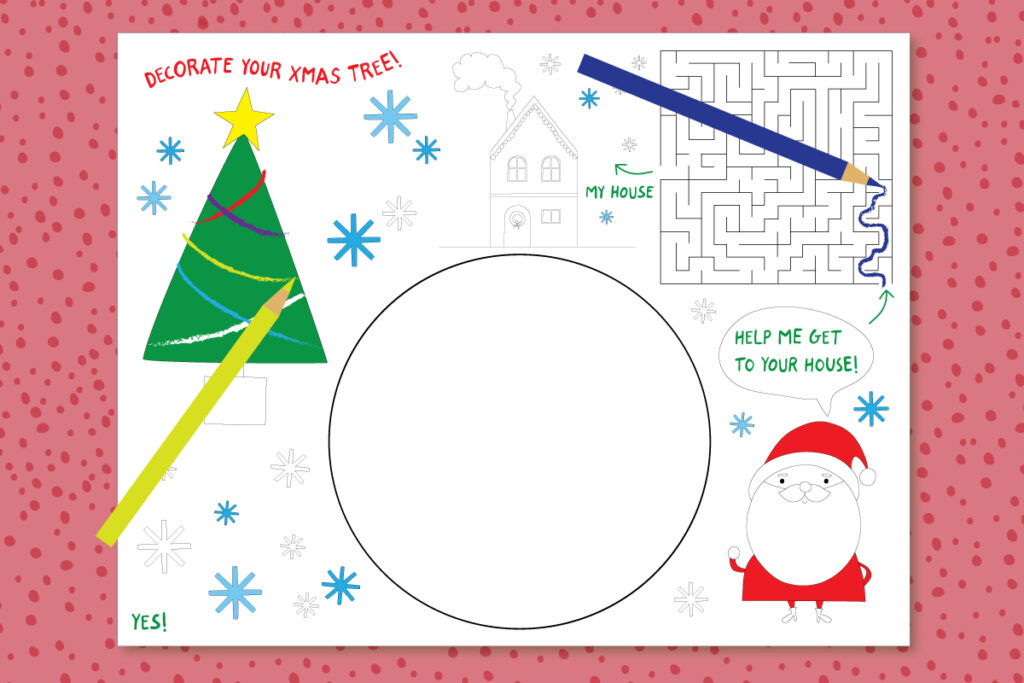 Printable Christmas Placemat Yes We Made This