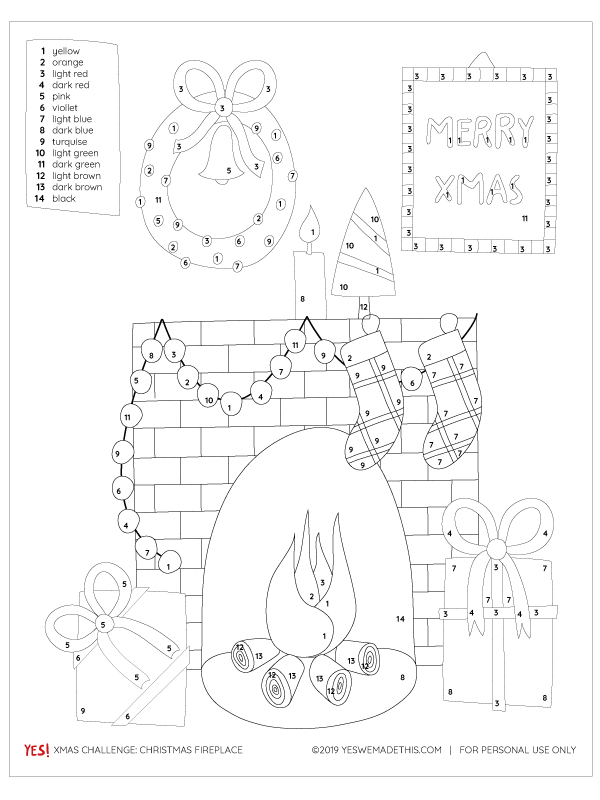 Mandalas - 18+ Printable Christmas Color By Number for Adults