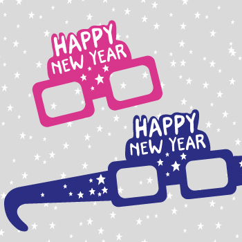 DIY New year glasses printable