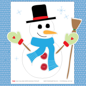 Make your snowman kids printable craft