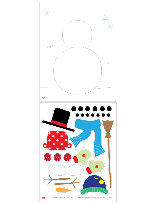 ☃️ Cut Out and Build a Snowman Printable (Free!)