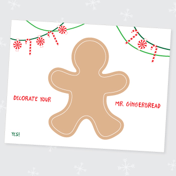 Playdoh gingerbread man printable