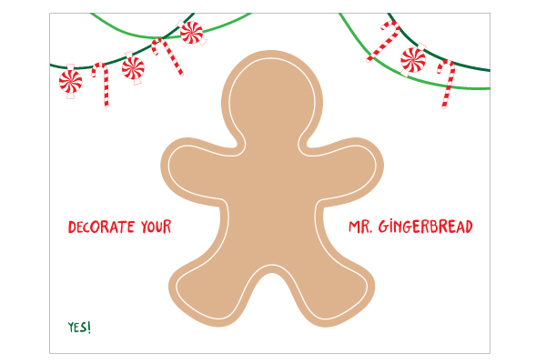 Gingerbread man playdoh mat