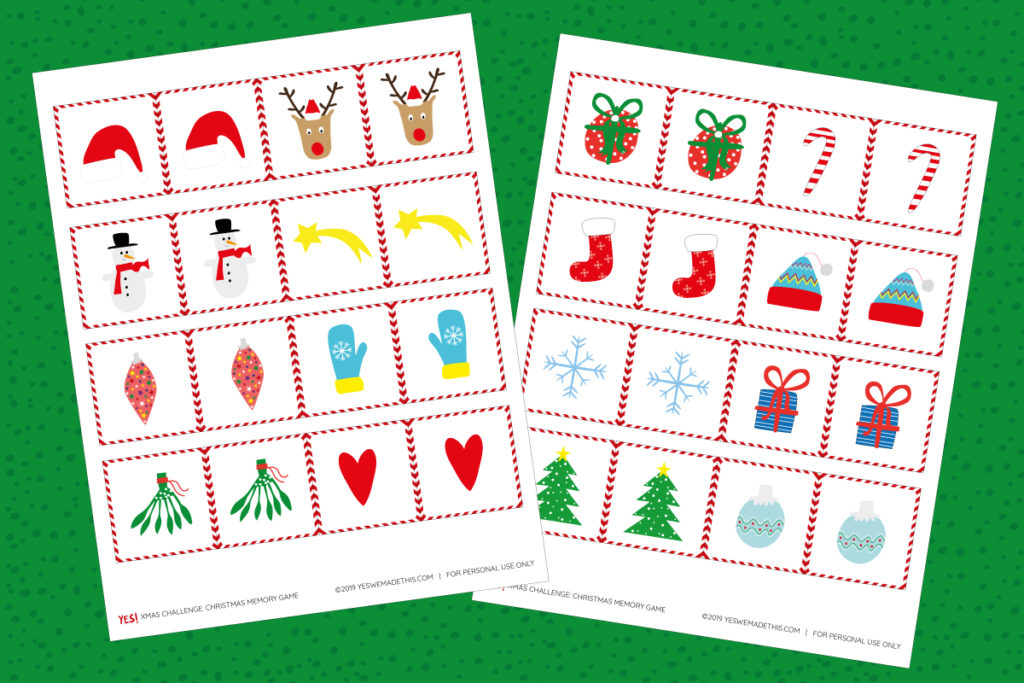 Printable Christmas Memory Game YES We Made This