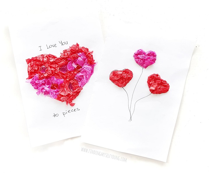 Sticky Heart Valentine’s Day Card by Finding Myself Young